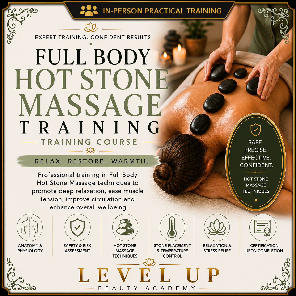 Hot Stone Massage (Full Body) Training Course - In Person