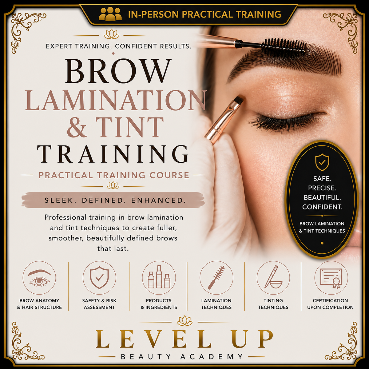 Brow Lamination and Tint - In Person