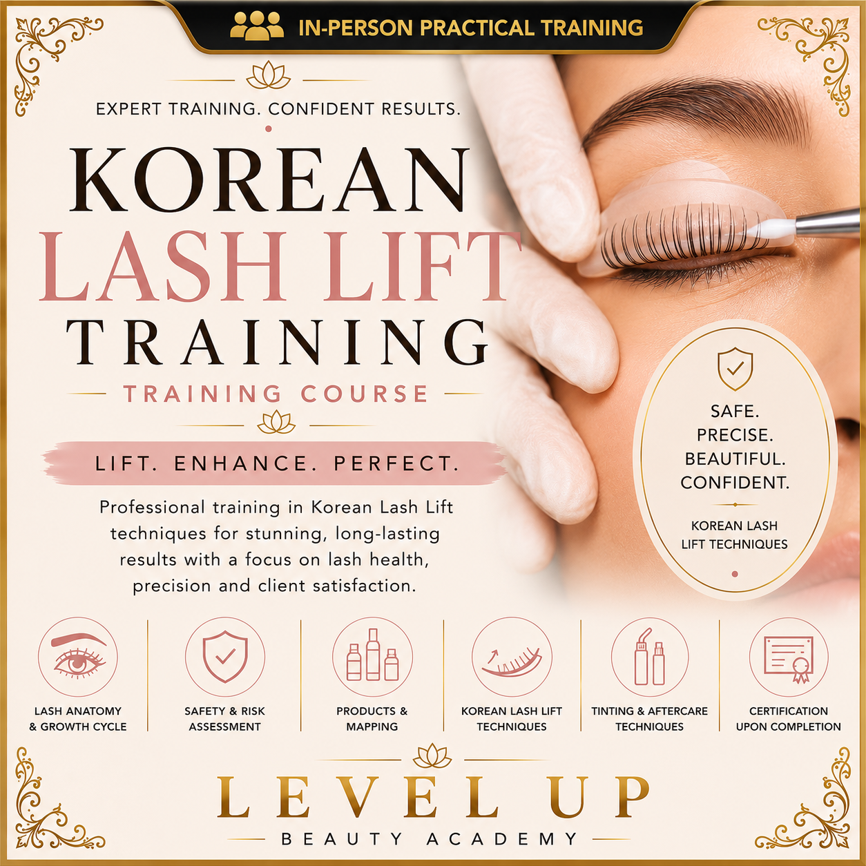 Korean Lash Lift and Tint Training Course - In Person